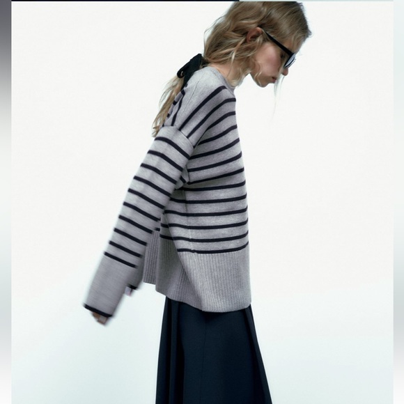 STRIPED KNIT SWEATER - Picture 3 of 13